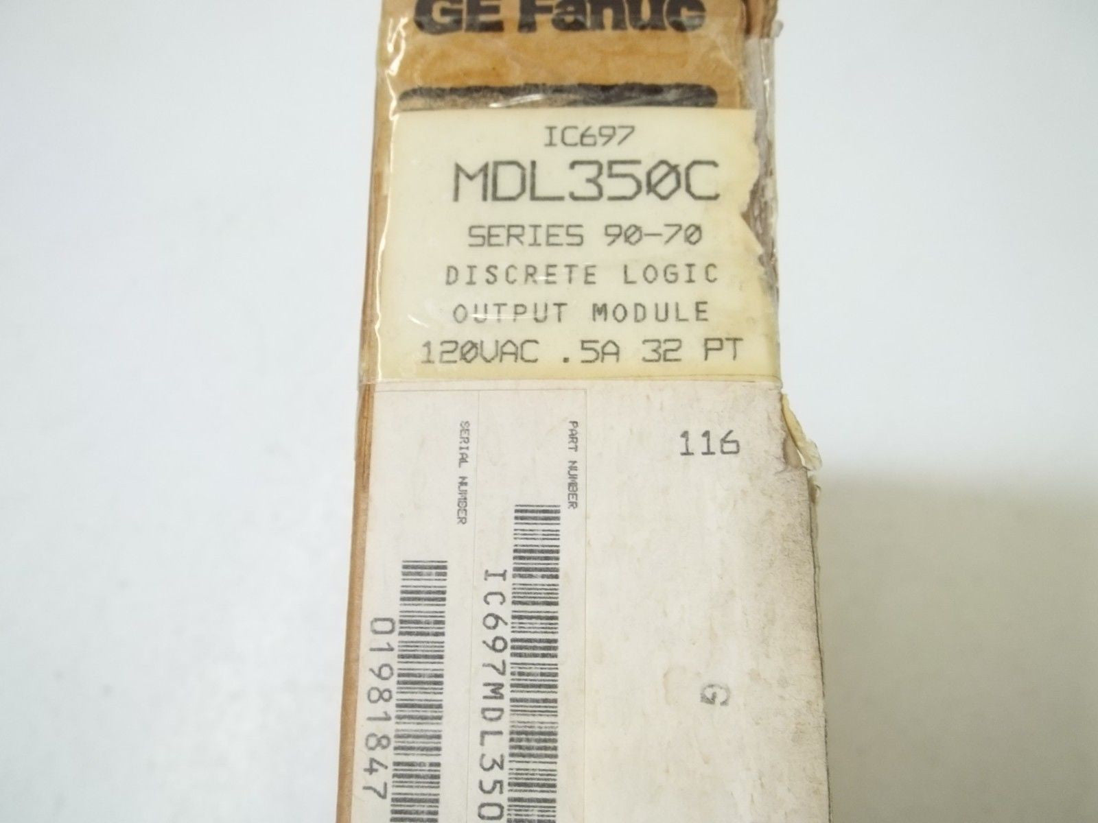 GE FANUC IC697MDL350C OUTPUT MODULE 120VAC .5A 32PT *NEW IN BOX*