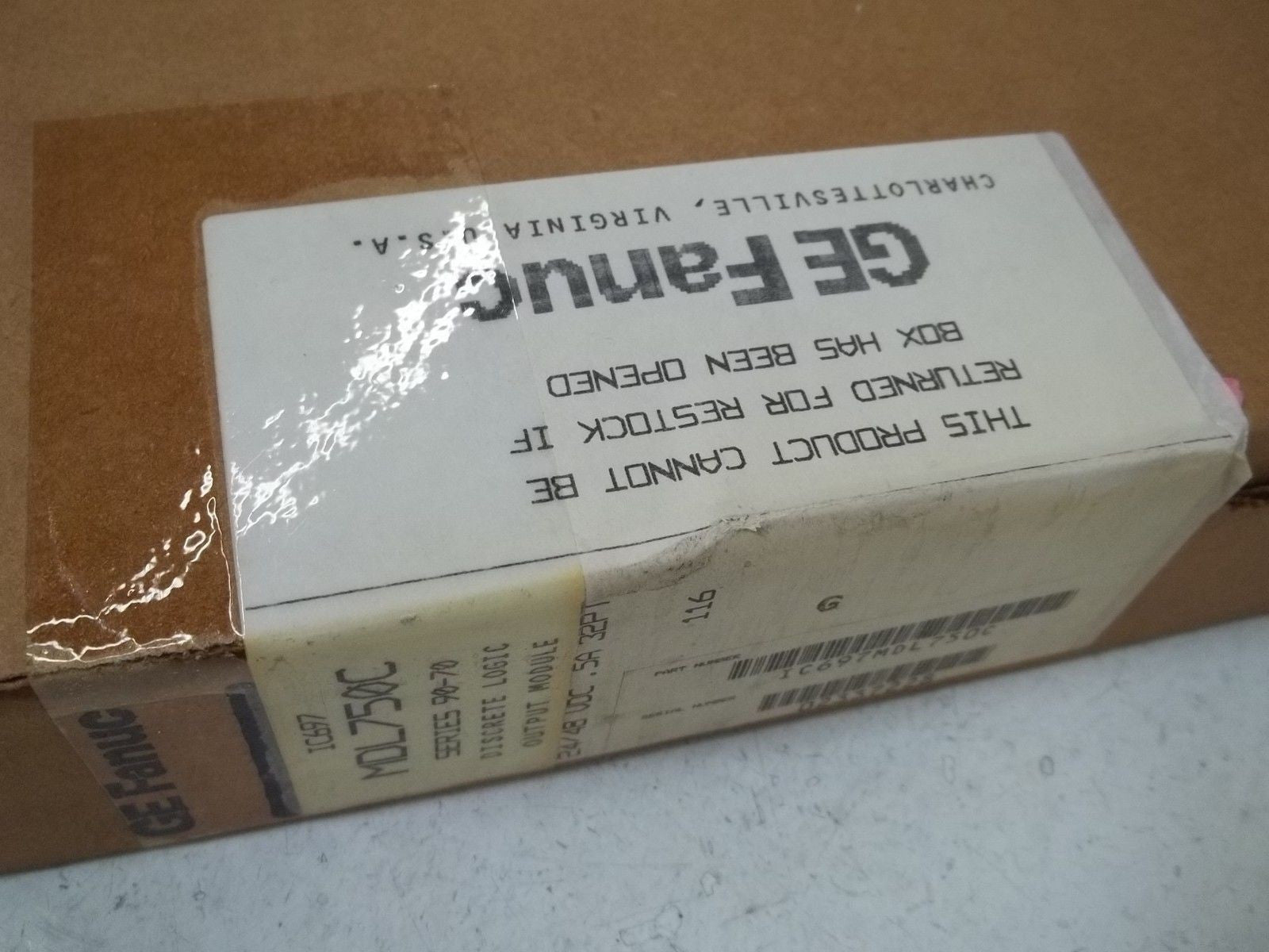 GE FANUC IC697MDL750C  OUTPUT MODULE 24/48VDC  .5A 32PT *FACTORY SEALED*