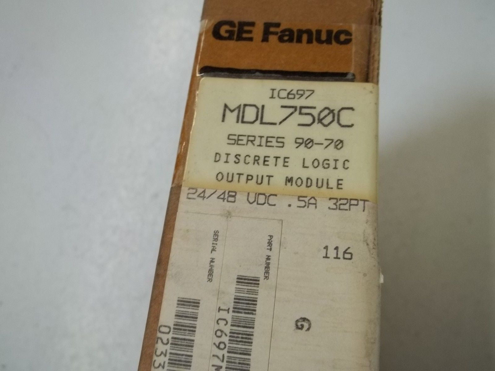 GE FANUC IC697MDL750C  OUTPUT MODULE 24/48VDC  .5A 32PT *FACTORY SEALED*