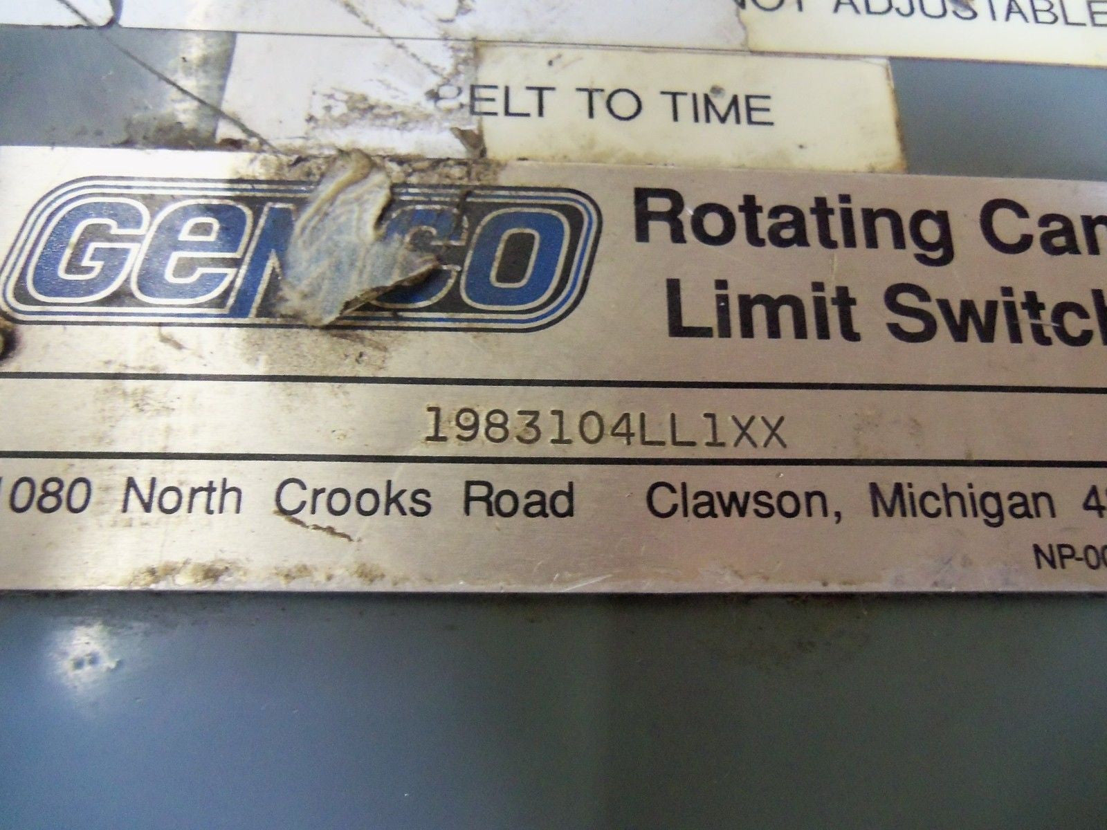 GEMCO 1983104LL1XX ROTATING CAM LIMIT SWITCH *USED*