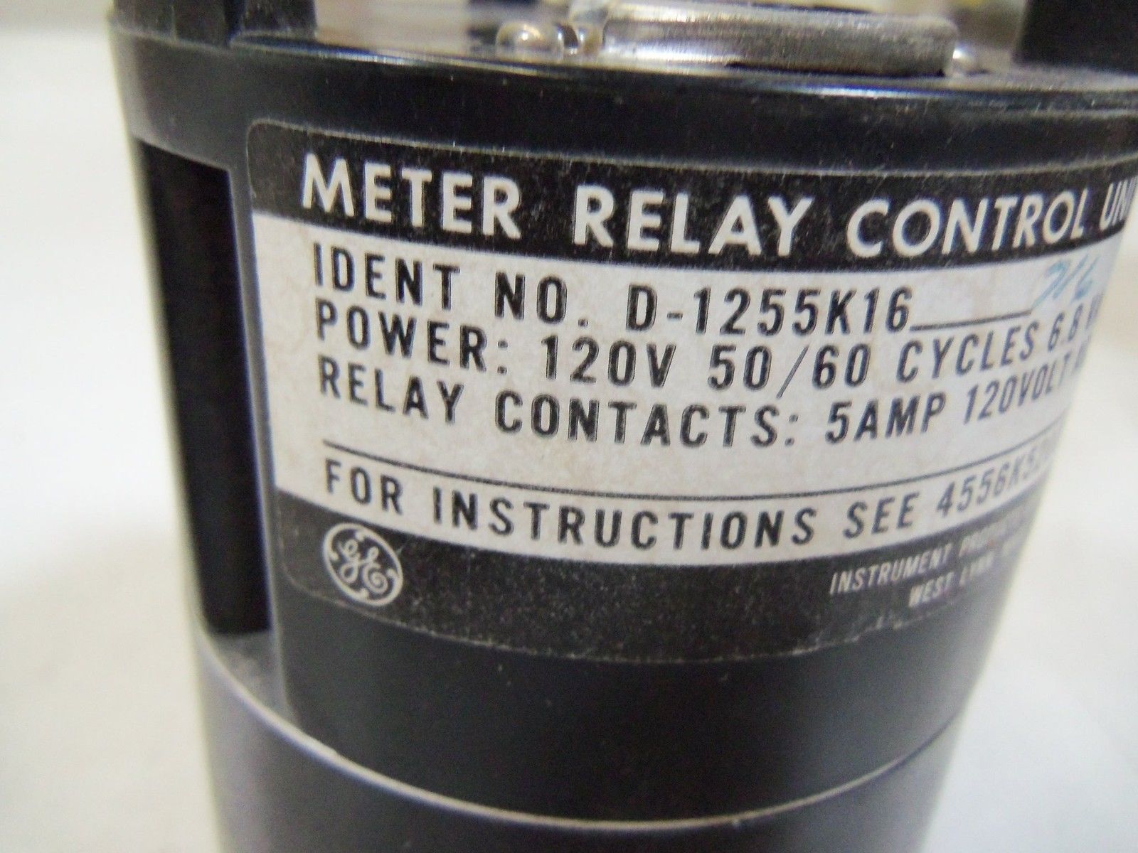 GE METER RELAY CONTROL UNIT D-1255K16716 *USED*