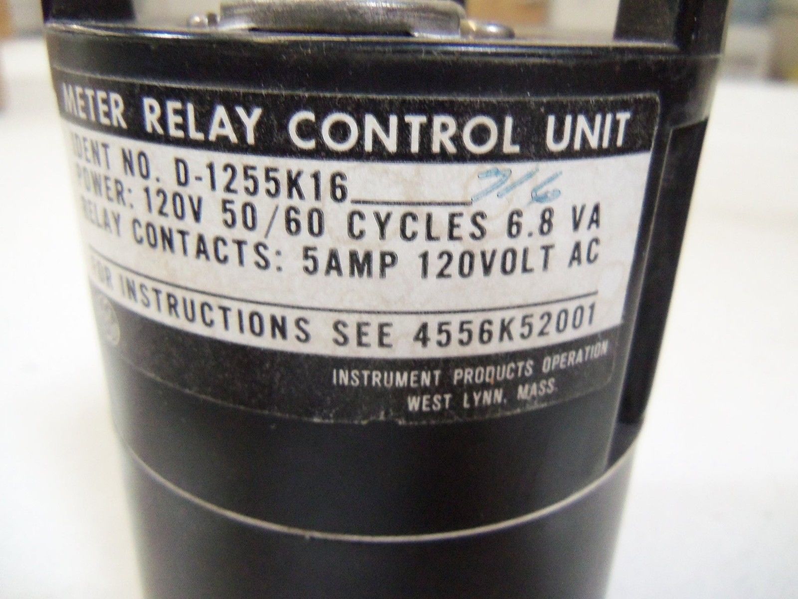 GE METER RELAY CONTROL UNIT D-1255K16716 *USED*