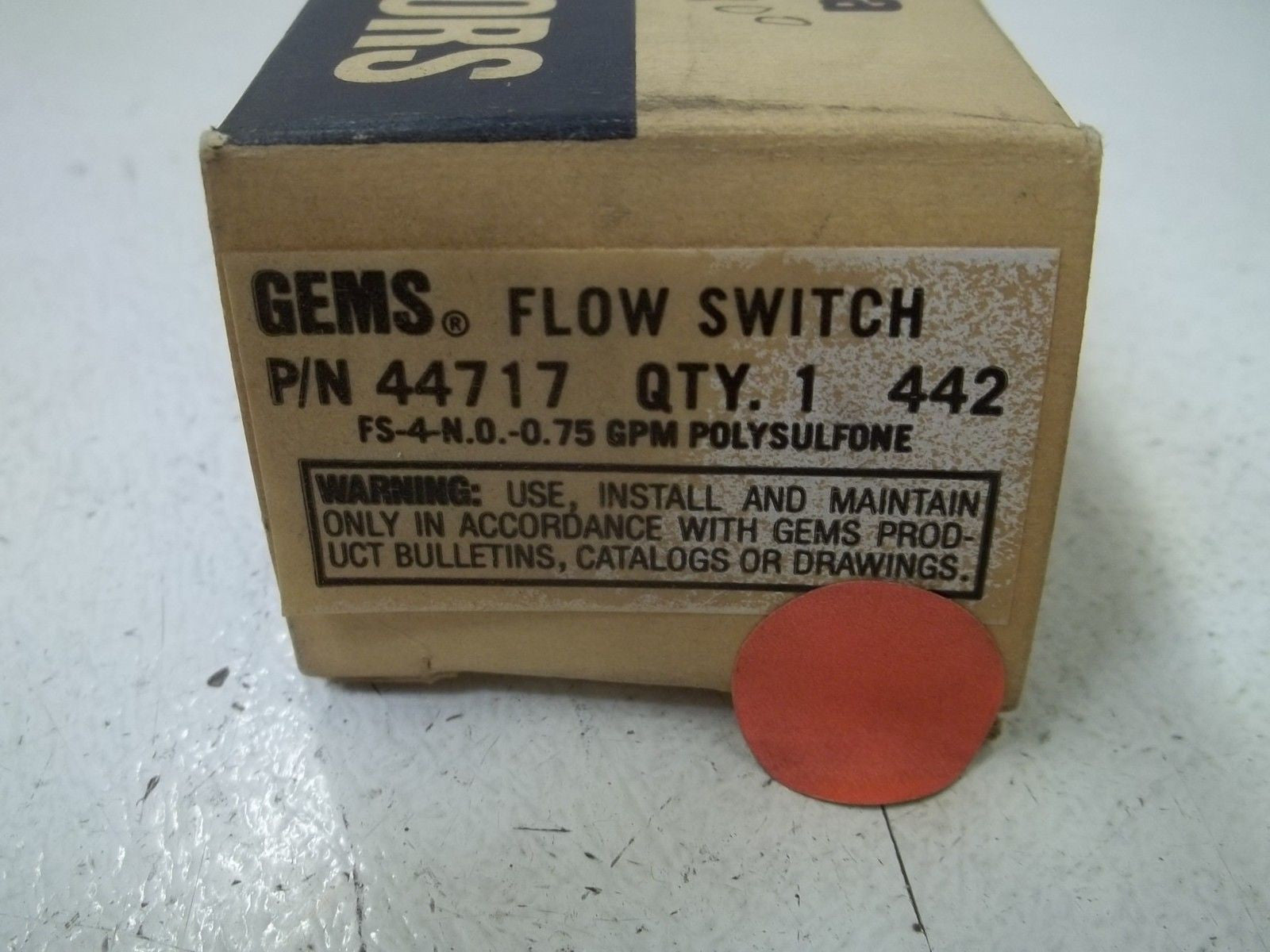 GEMS 44717 FLOW SWITCH *NEW IN BOX*