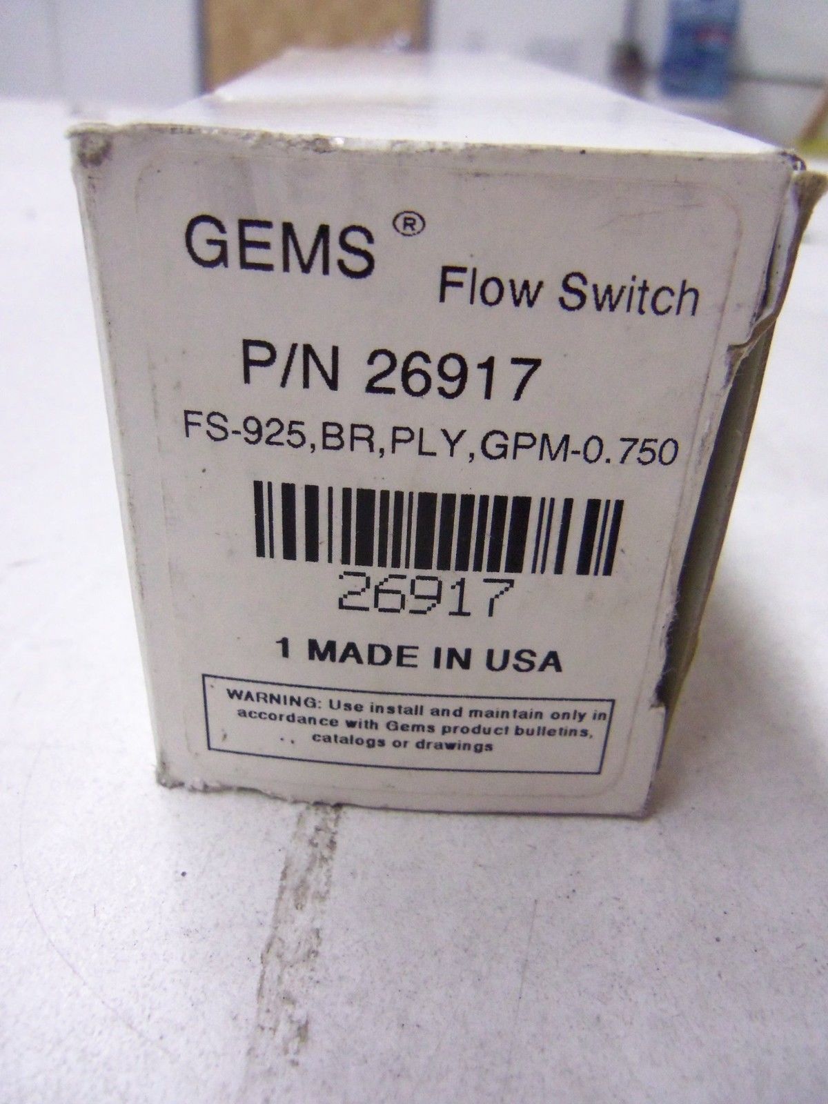 GEMS FLOW SWITCH 26917 *NEW IN BOX*