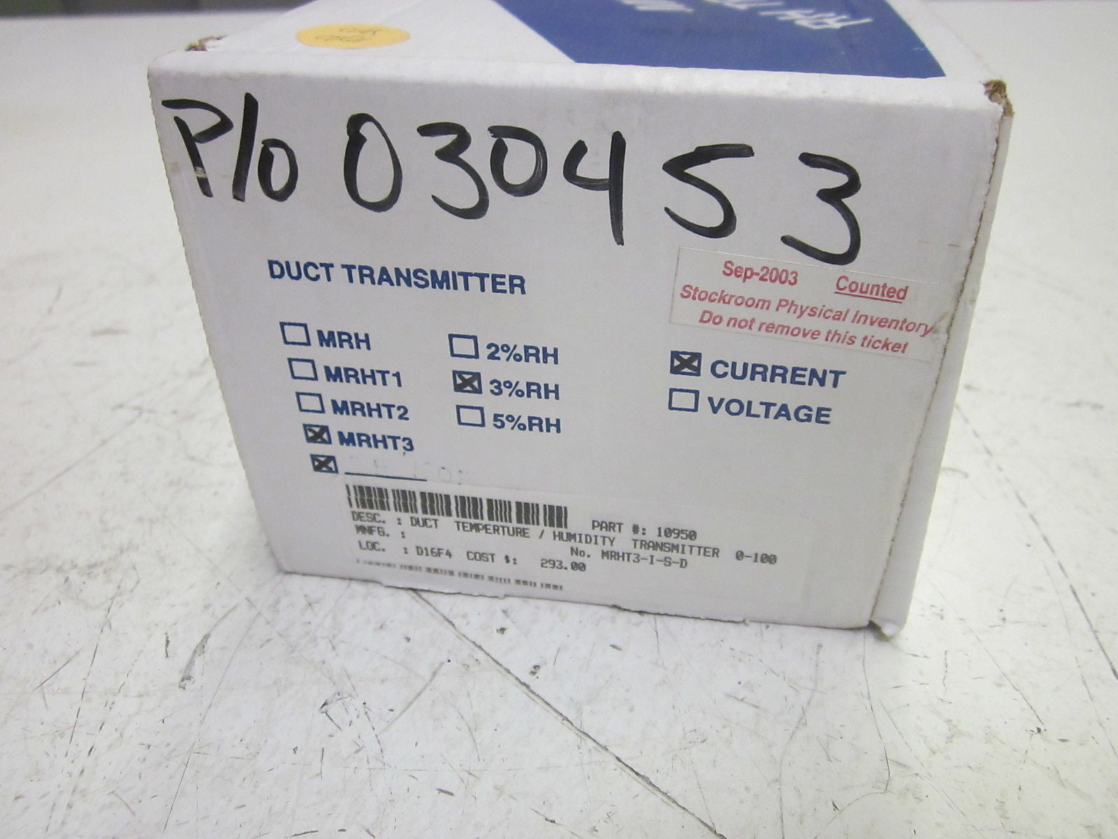 GENERAL EASTERN MRHT3 RH TRANSMITTER 3% *NEW IN BOX*