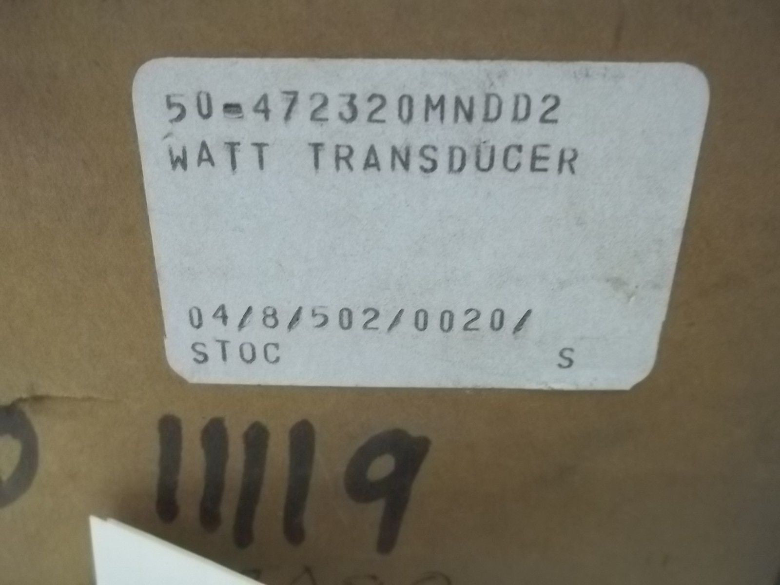 GENERAL ELECTRIC 50-472320MNDD2 TRANSDUCER *NEW IN BOX*