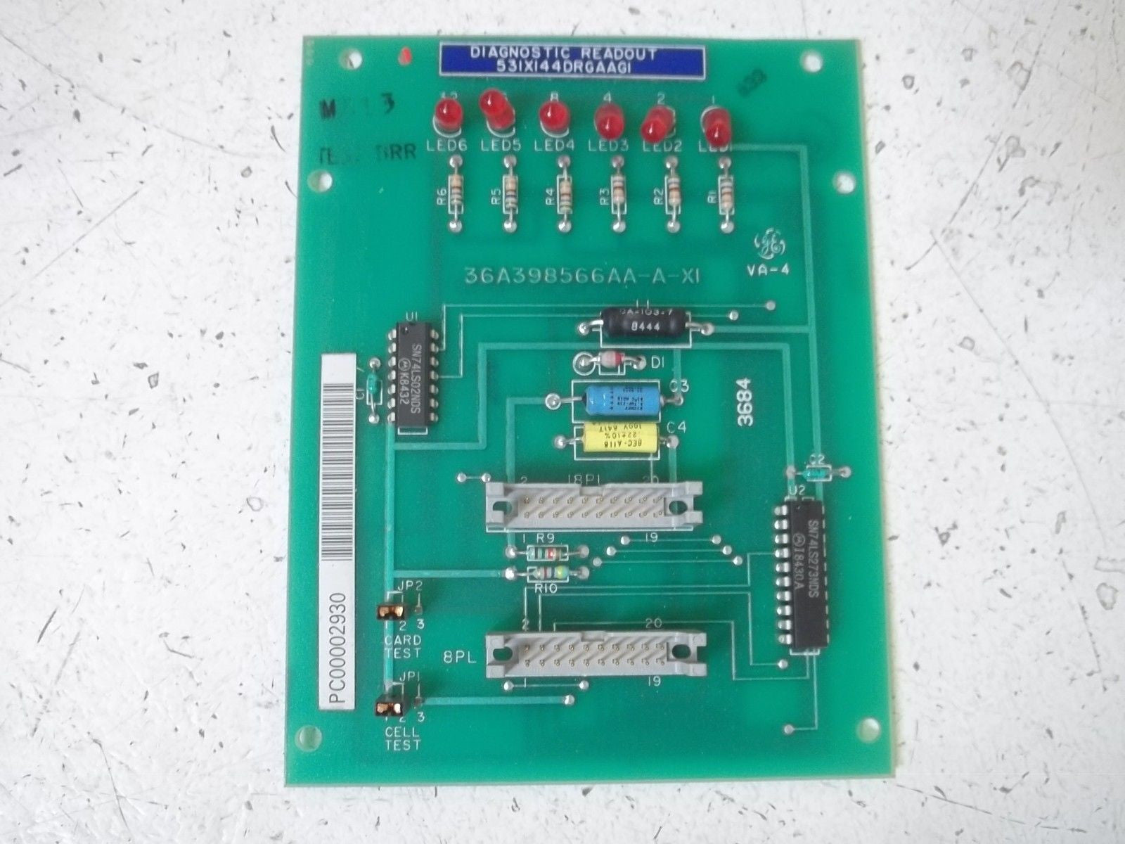 GENERAL ELECTRIC 531X144DRGAAG1 PC BOARD DIAGNOSTIC *USED*