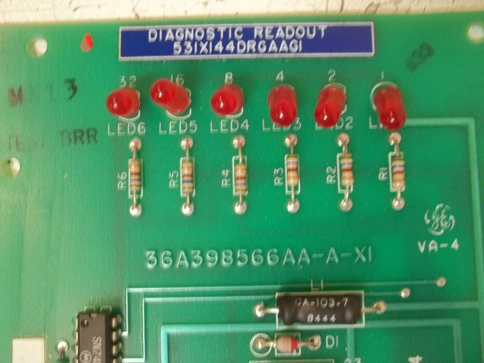 GENERAL ELECTRIC 531X144DRGAAG1 PC BOARD DIAGNOSTIC *USED*