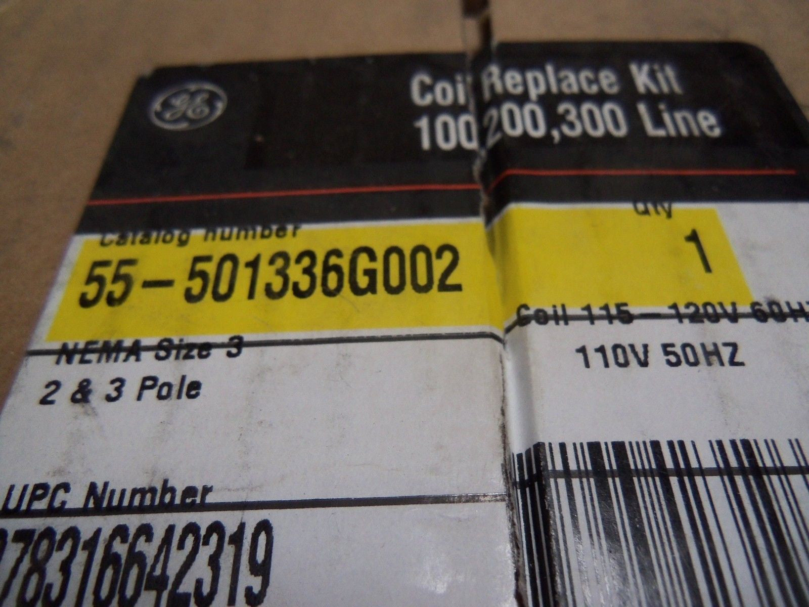 GENERAL ELECTRIC 55-501336G002 COIL 110//115-120V *NEW IN BOX*