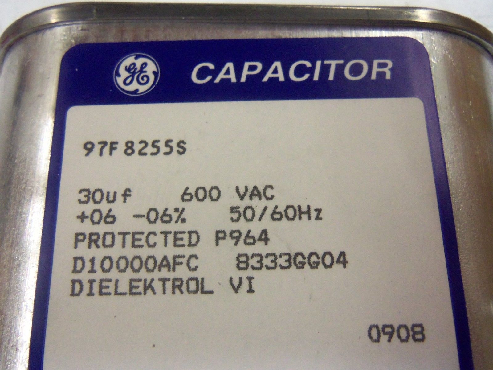 GENERAL ELECTRIC 97F8255S CAPACITOR 30uf 600VAC *NEW NO BOX*