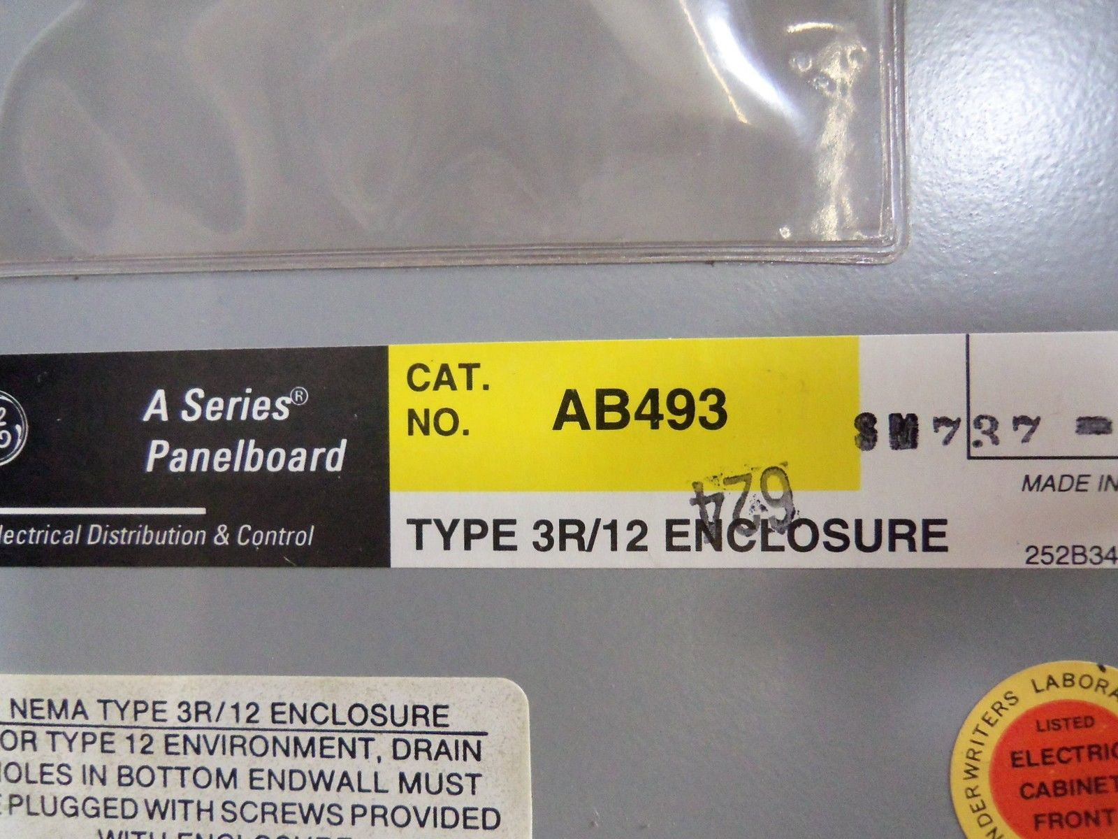 GENERAL ELECTRIC AB493 ENCLOSURE *NEW IN BOX*