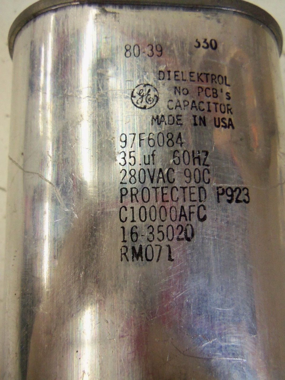 GENERAL ELECTRIC CAPACITOR 97F6084 *USED *