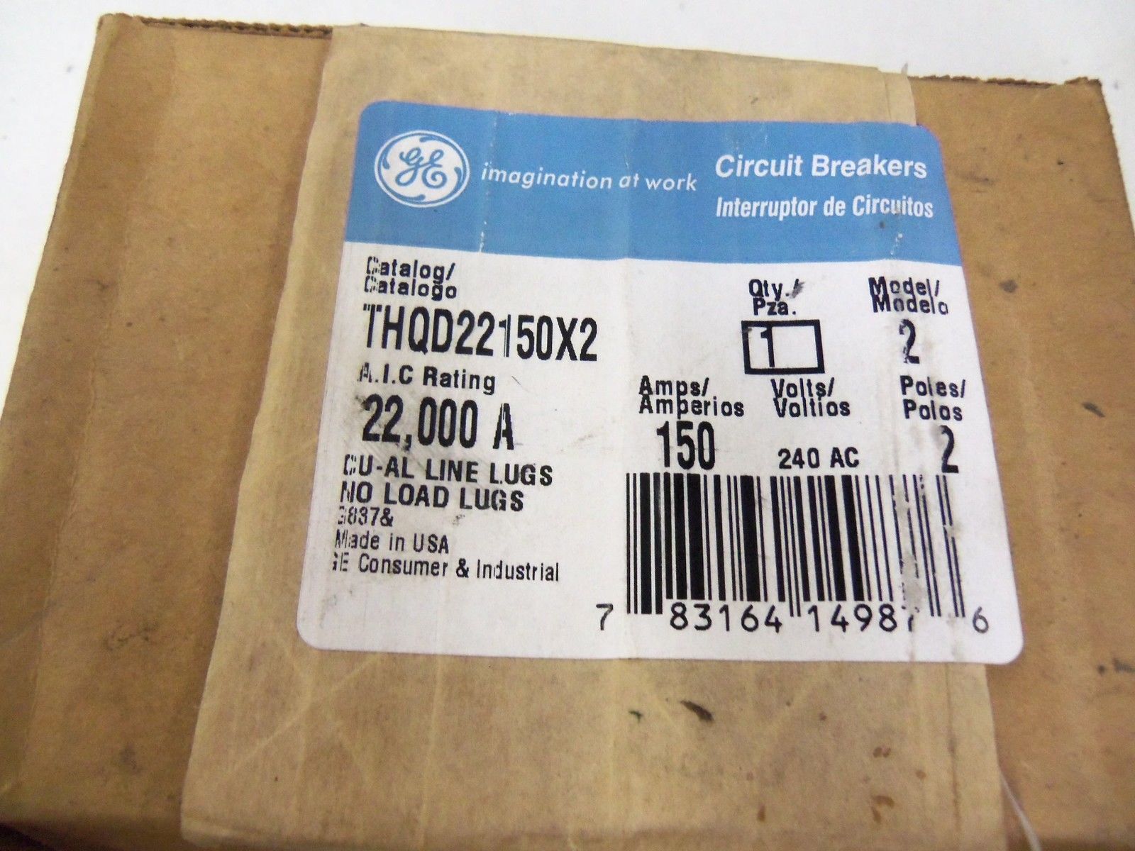 GENERAL ELECTRIC CIRCUIT BREAKER THQD22150 *NEW IN BOX*