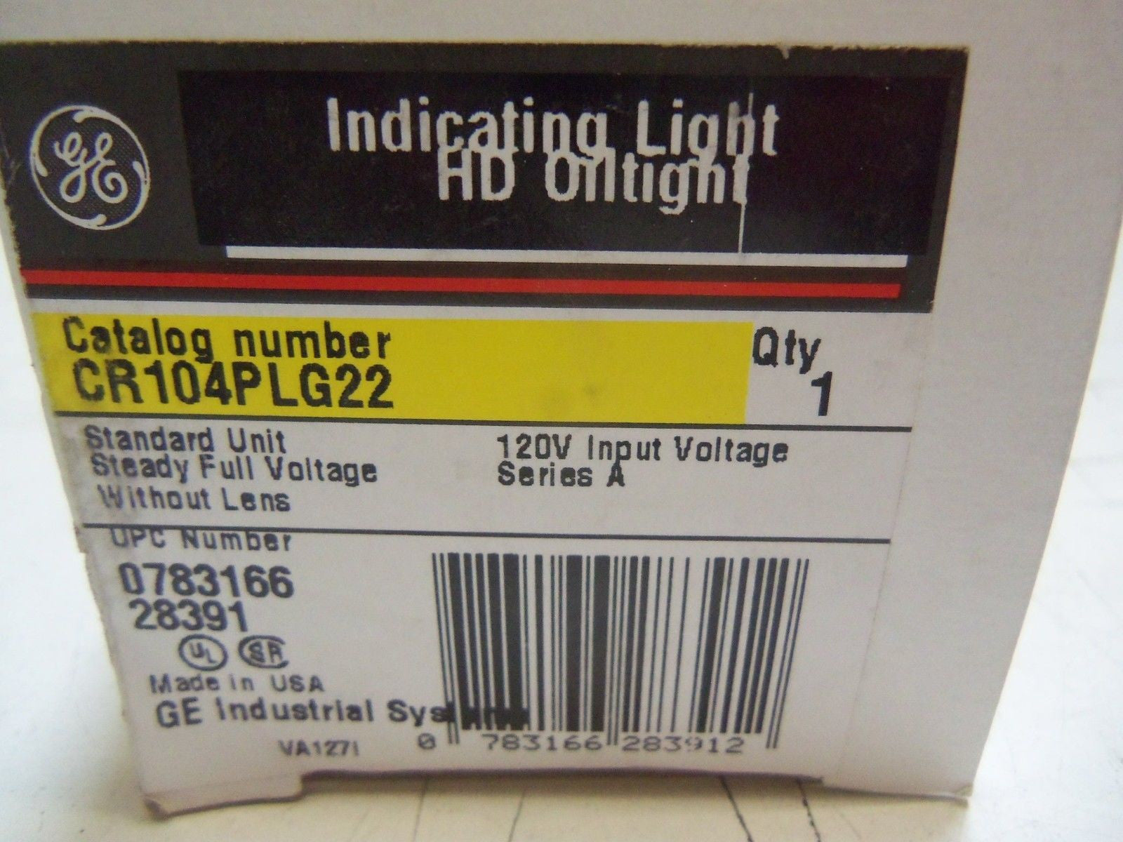 GENERAL ELECTRIC CR104PLG22 PILOT LIGHT *NEW IN BOX*