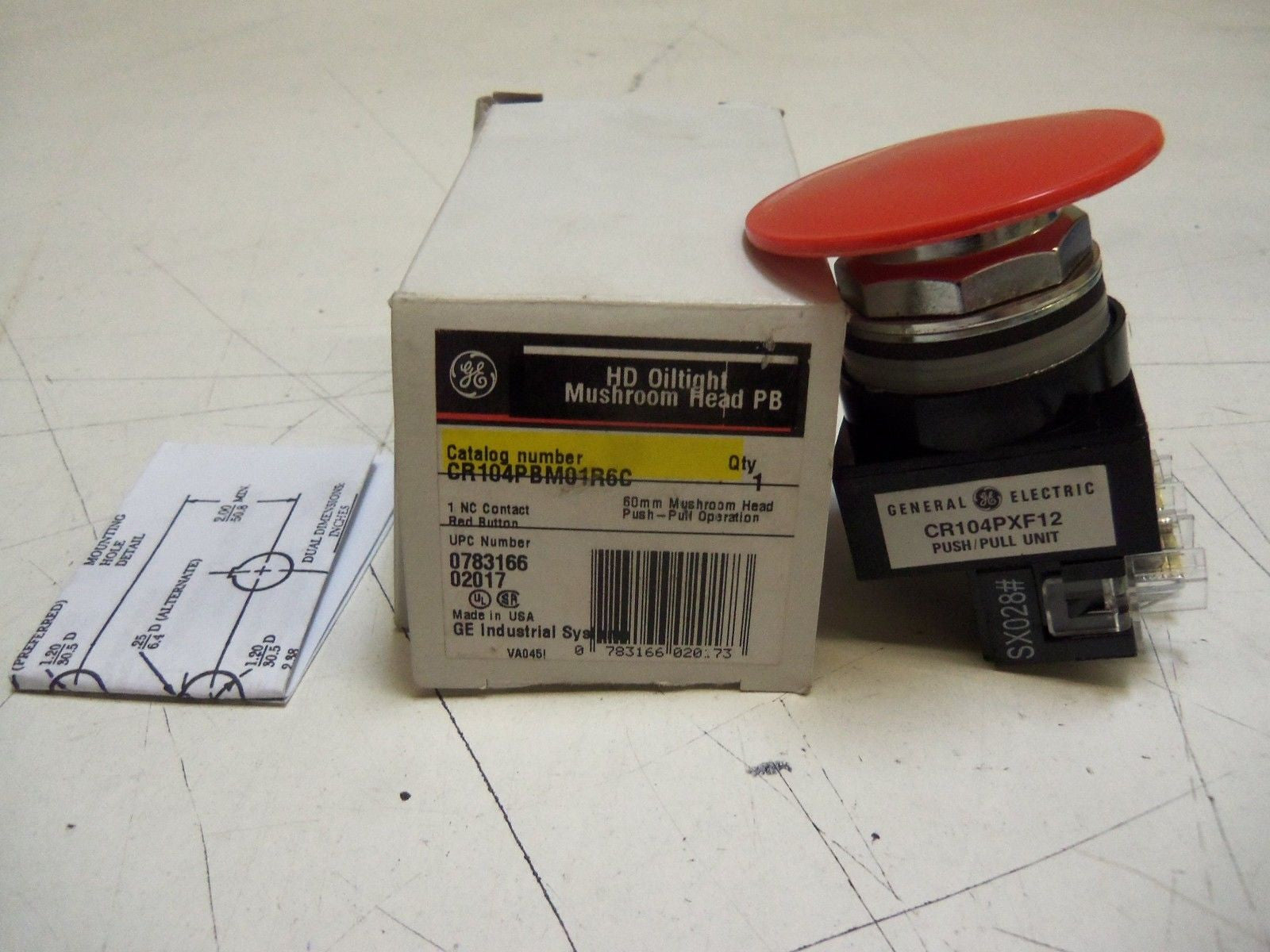 GENERAL ELECTRIC CR104PBM01R6C PUSHBUTTON  *NEW IN BOX*