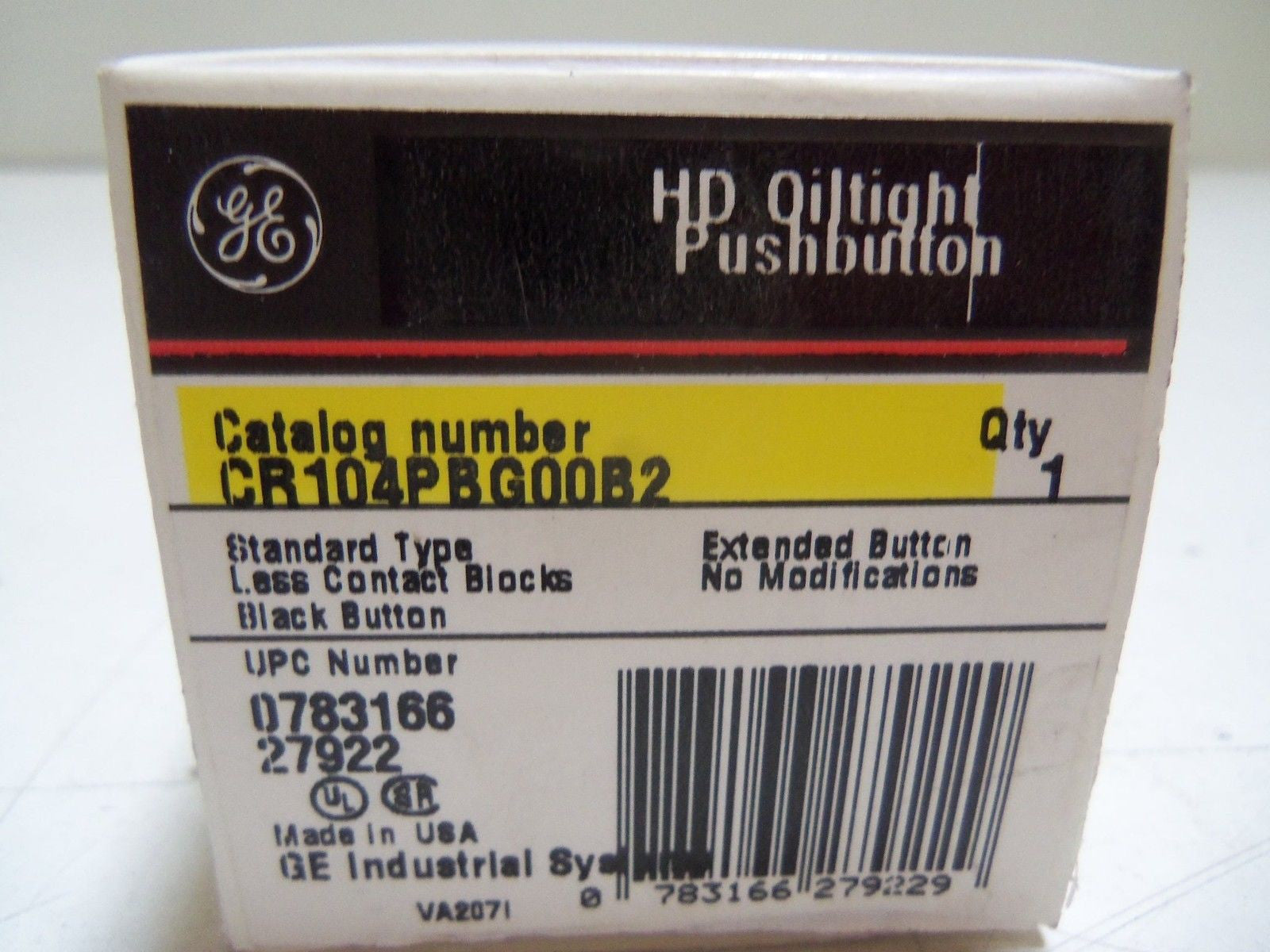 GENERAL ELECTRIC CR104PBG00B2 PUSHBUTTON *NEW IN BOX*