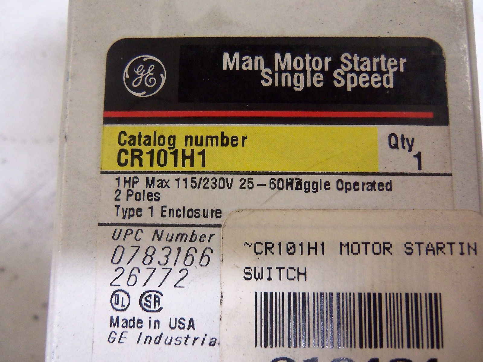 GENERAL ELECTRIC CR101H1 *NEW IN BOX*