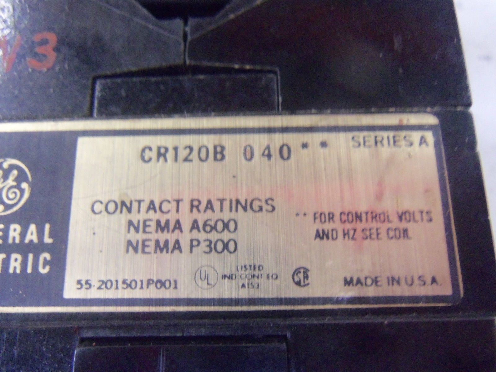 GENERAL ELECTRIC CR120B040** *USED*