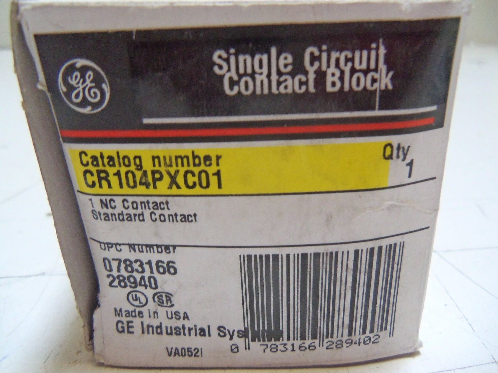 GENERAL ELECTRIC CR104PXC01 CONTACT BLOCK*NEW IN BOX*