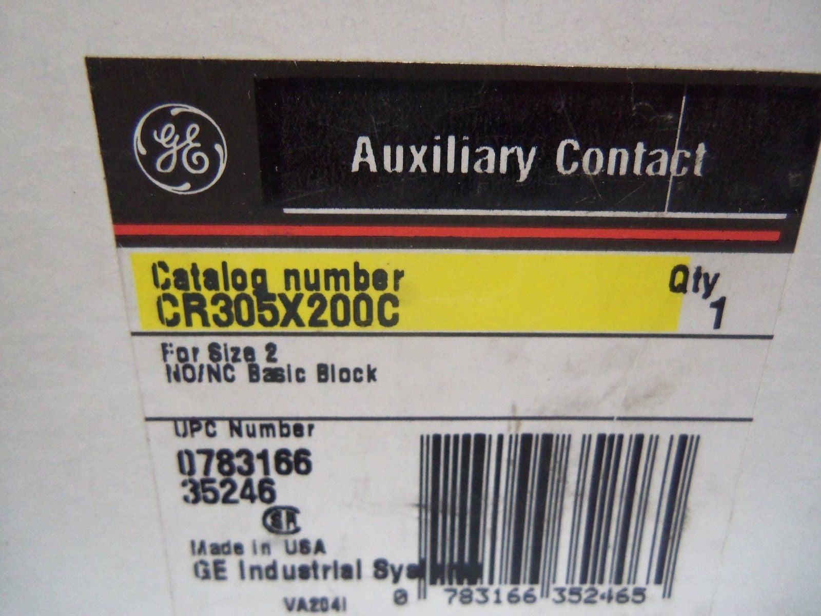 GENERAL ELECTRIC CR305X200C AUXILIARY CONTACT *NEW IN BOX*