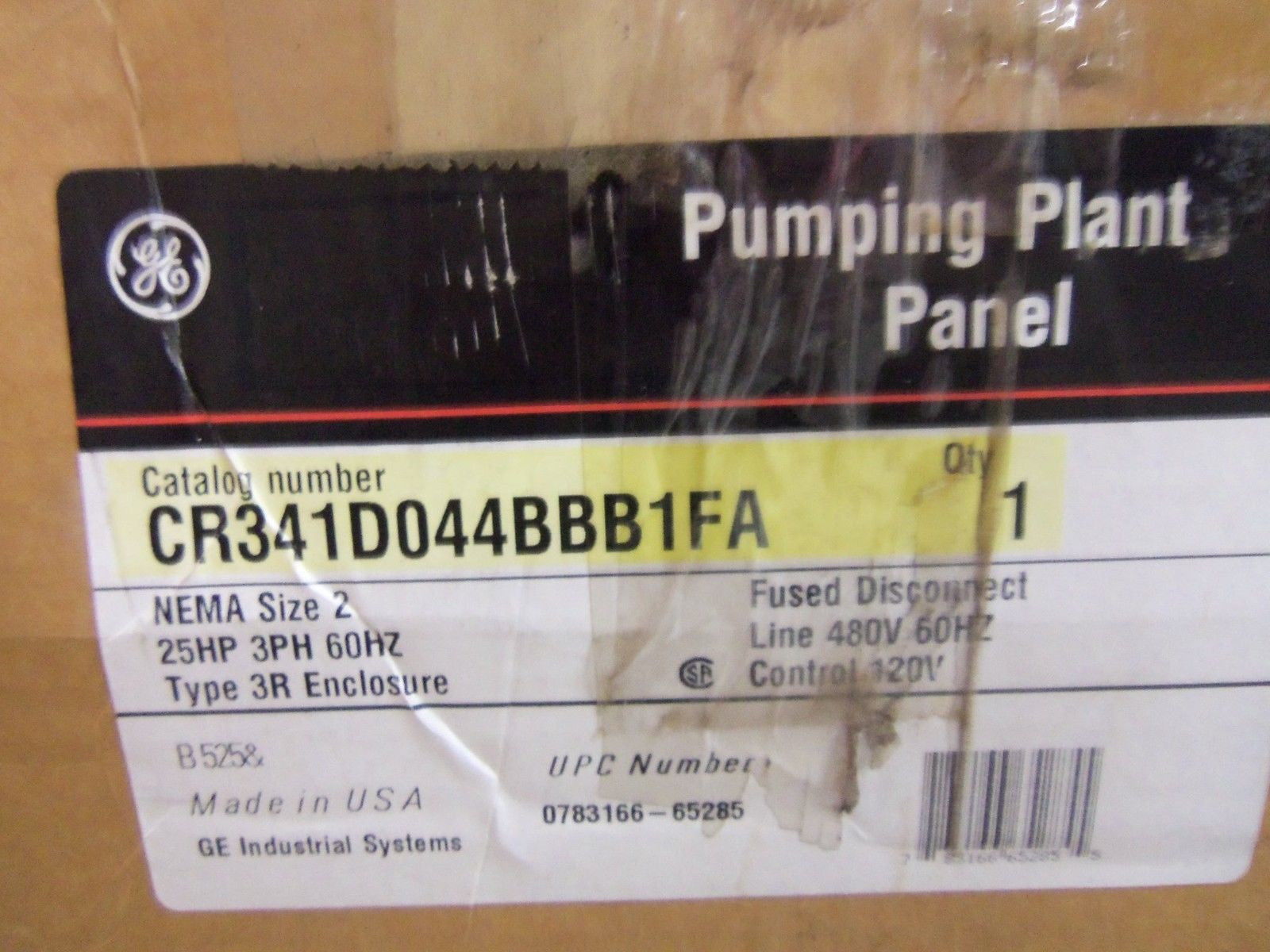 GENERAL ELECTRIC CR341D044BBB1FA PUMP CONTROL PANEL (AS PICTURED) *NEW IN BOX*