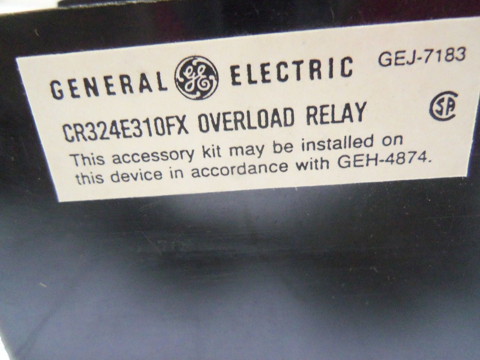 GENERAL ELECTRIC CR324E310FX OVERLOAD RELAY BLOCK *NEW IN BOX*