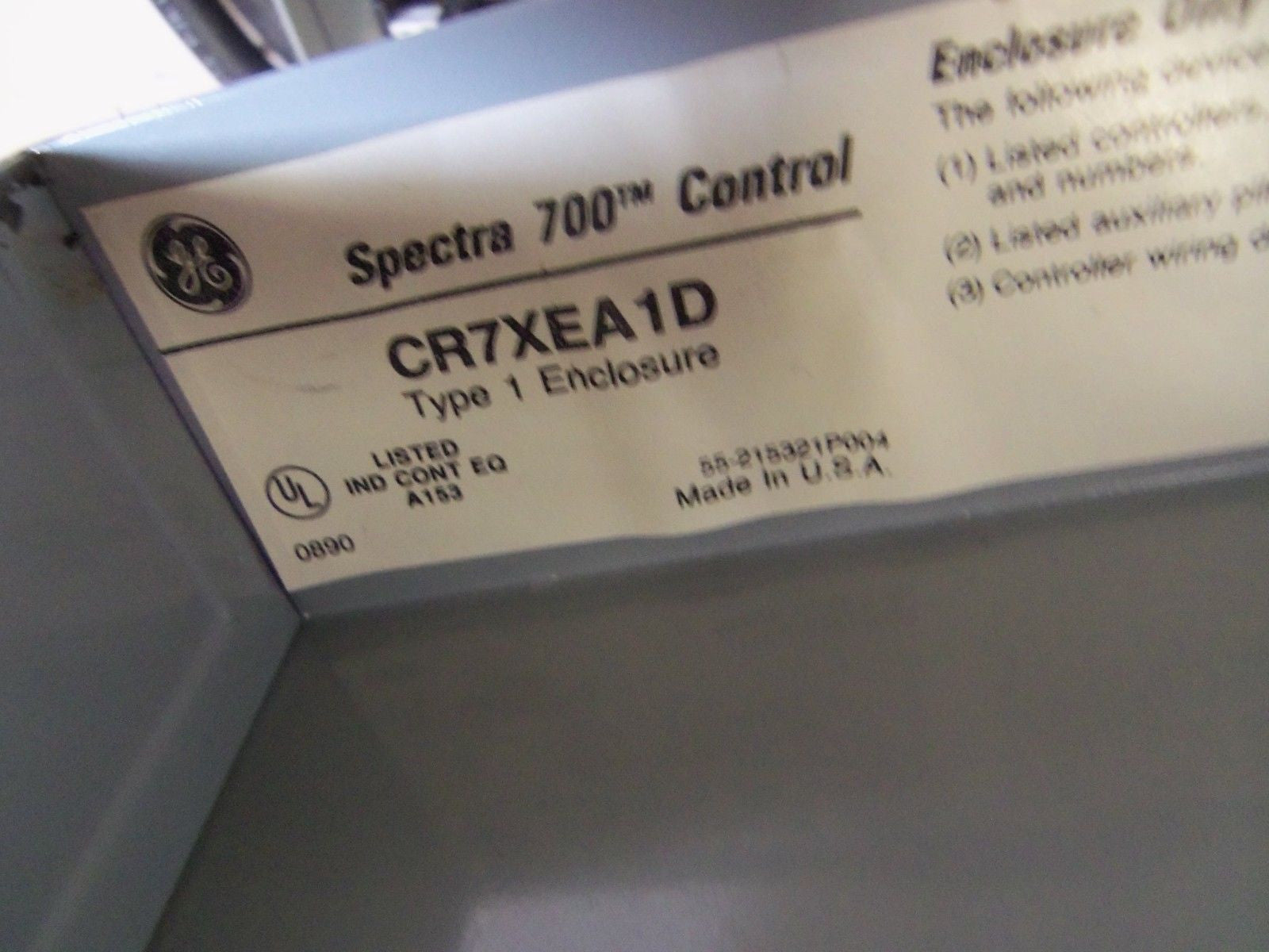 GENERAL ELECTRIC CR7XEA1D *USED*