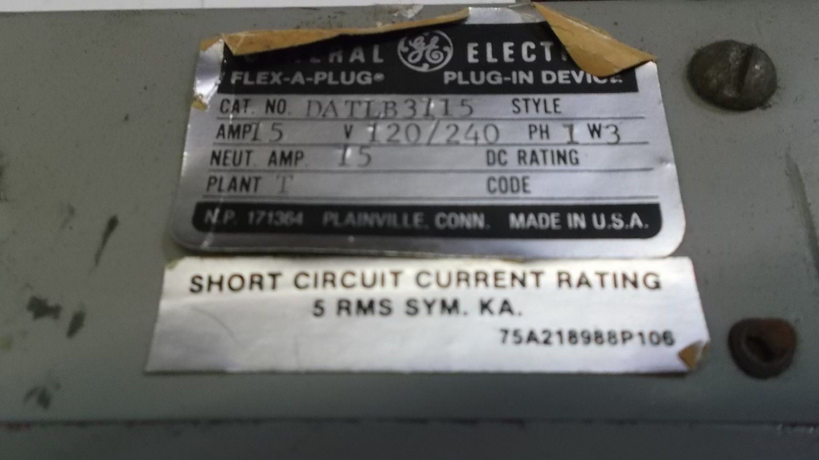 GENERAL ELECTRIC DATLB3115 *USED*
