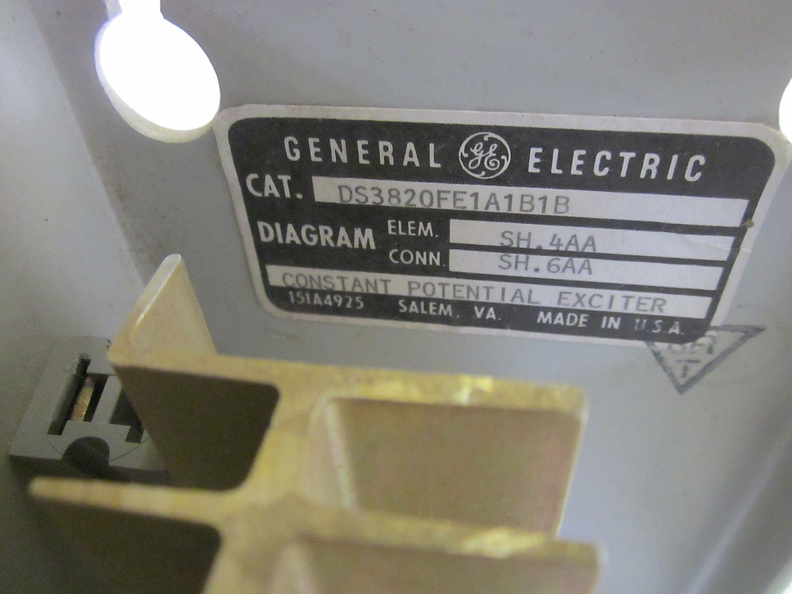 GENERAL ELECTRIC DS3820FE1A1B1B *USED*