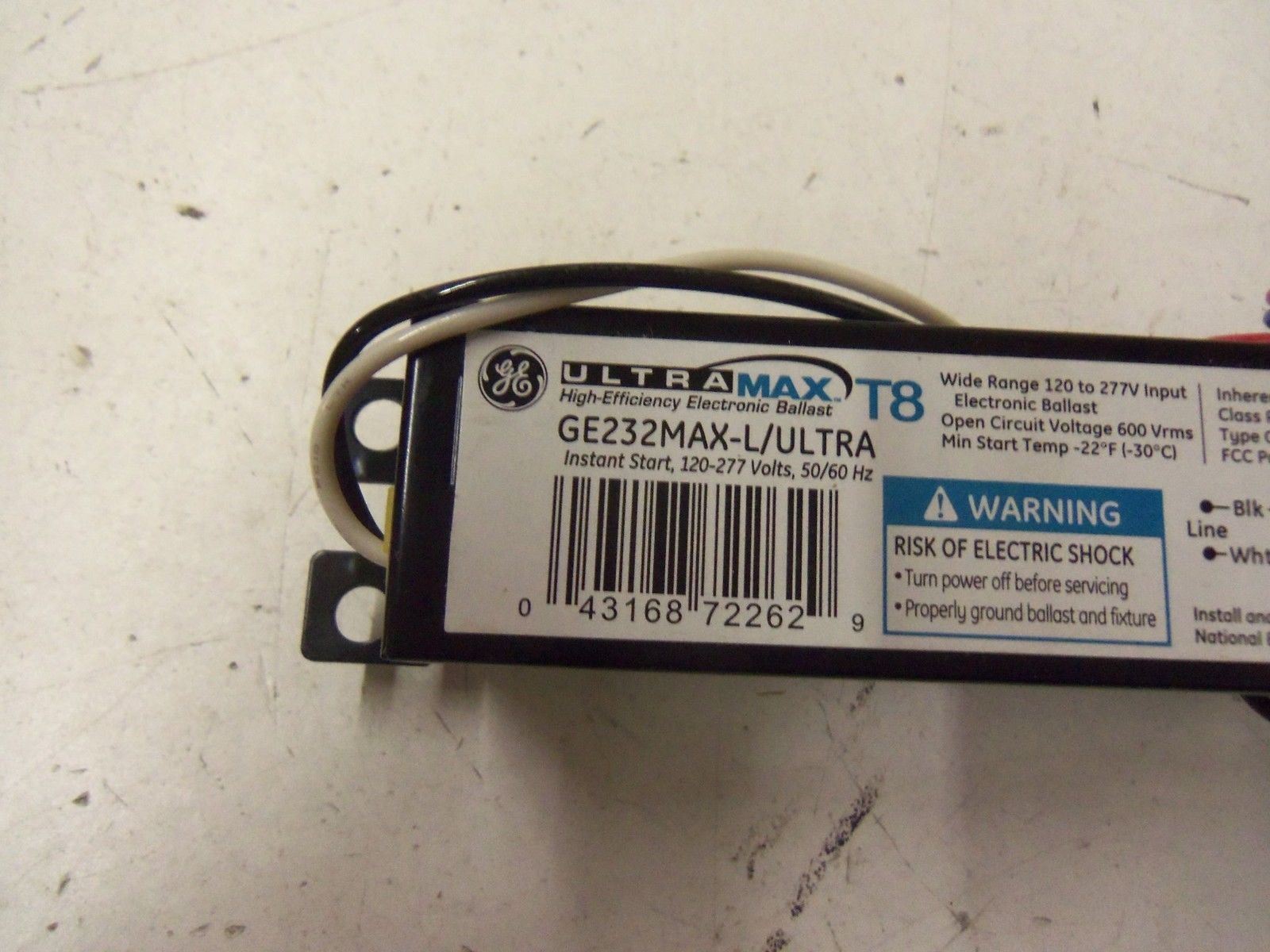 GENERAL ELECTRIC GE232MAX-L/ULTRA ELECTRONIC BALLAST *NEW NO BOX*
