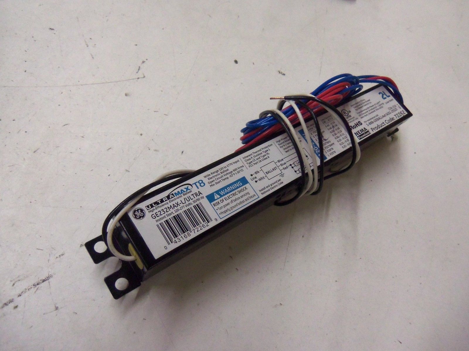 GENERAL ELECTRIC GE232MAX-L/ULTRA ELECTRONIC BALLAST *NEW NO BOX*