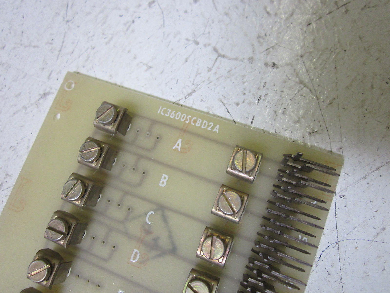 GENERAL ELECTRIC IC3600SCBD2A TERMINAL CONNECTING CARD *USED*