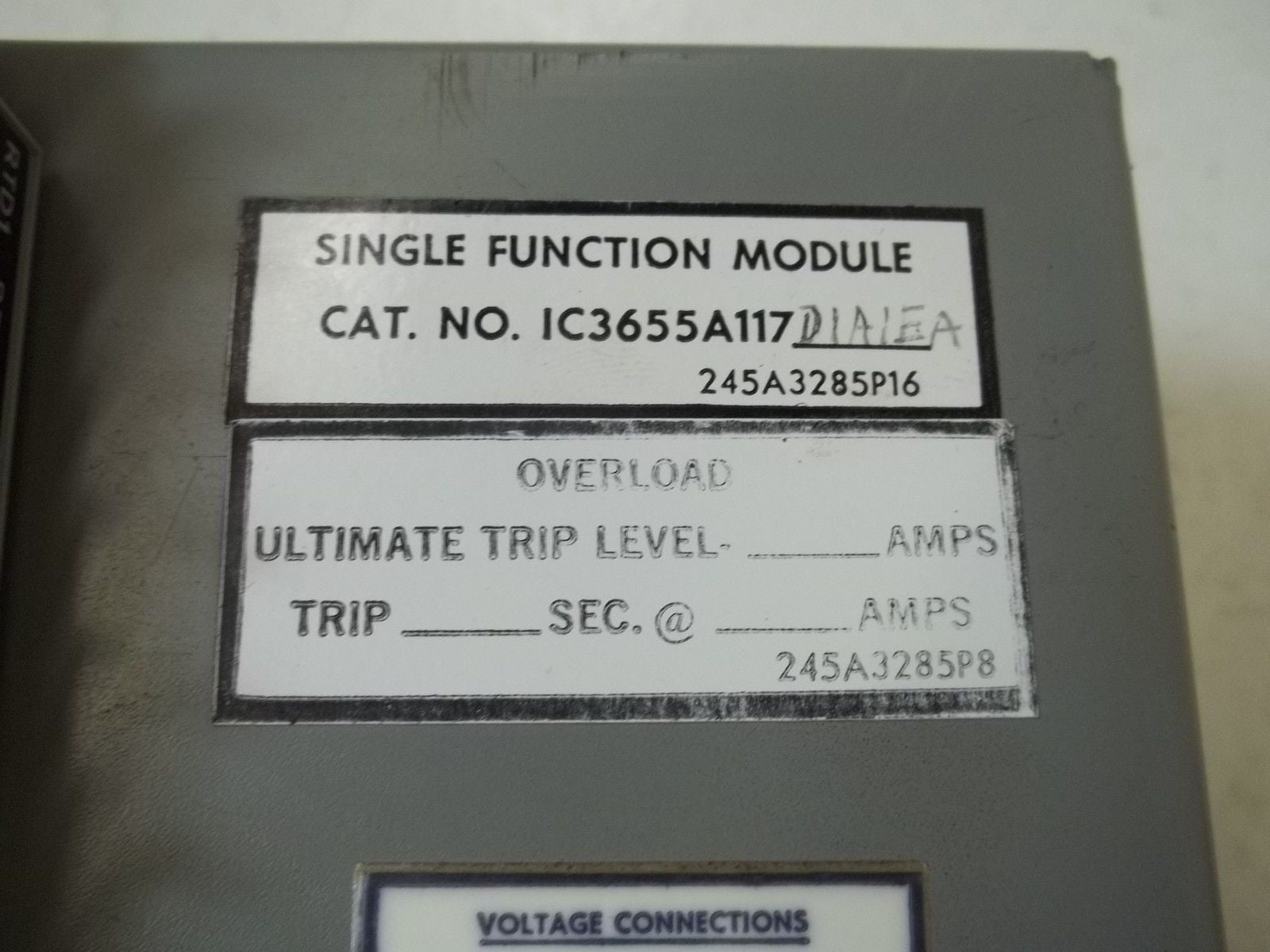 GENERAL ELECTRIC IC3655A117D1A1EA SINGLE FUNCTION MODULE *USED*