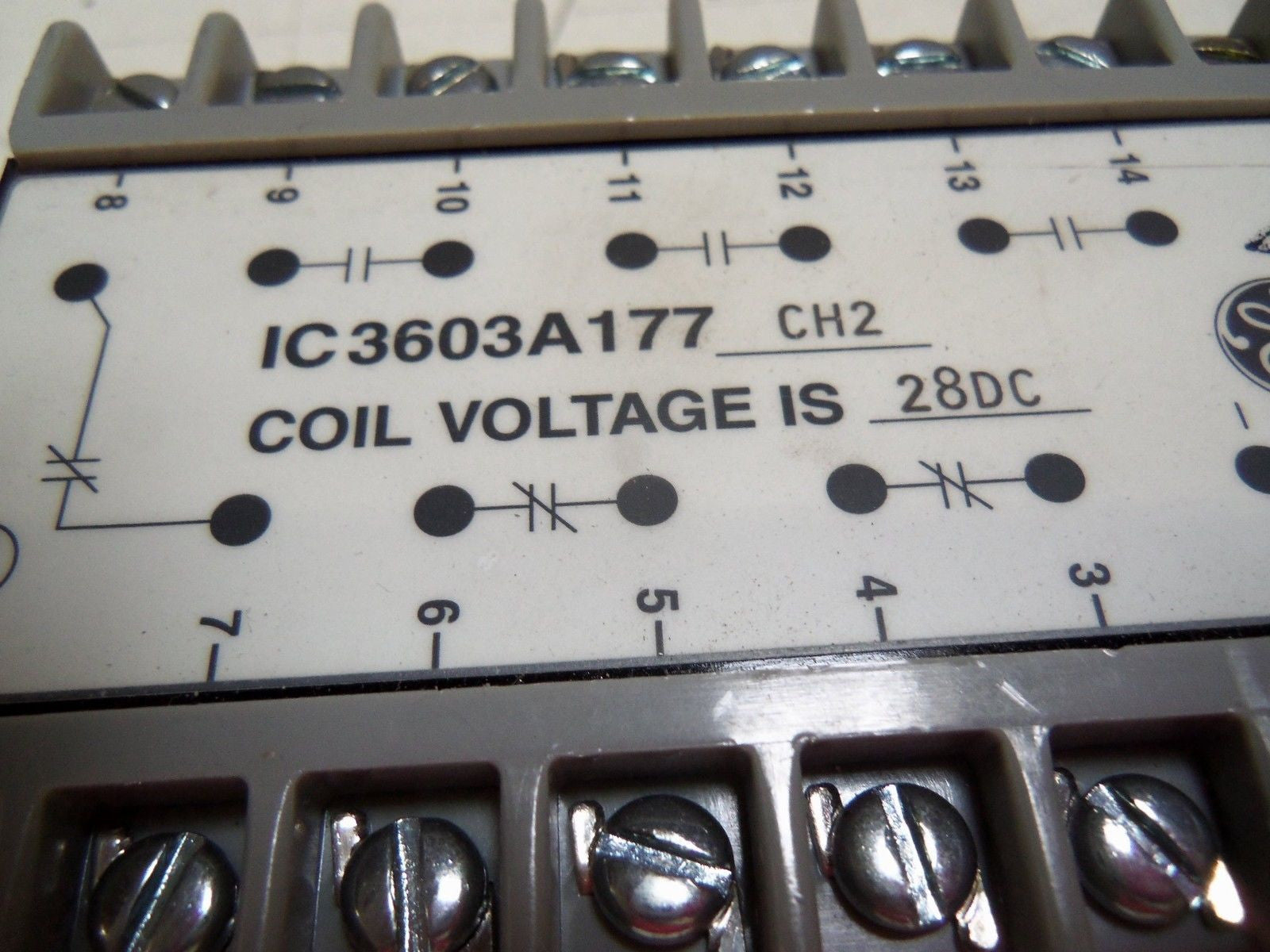 GENERAL ELECTRIC IC3603A177CH2 28DC RELAY MODULE *USED*
