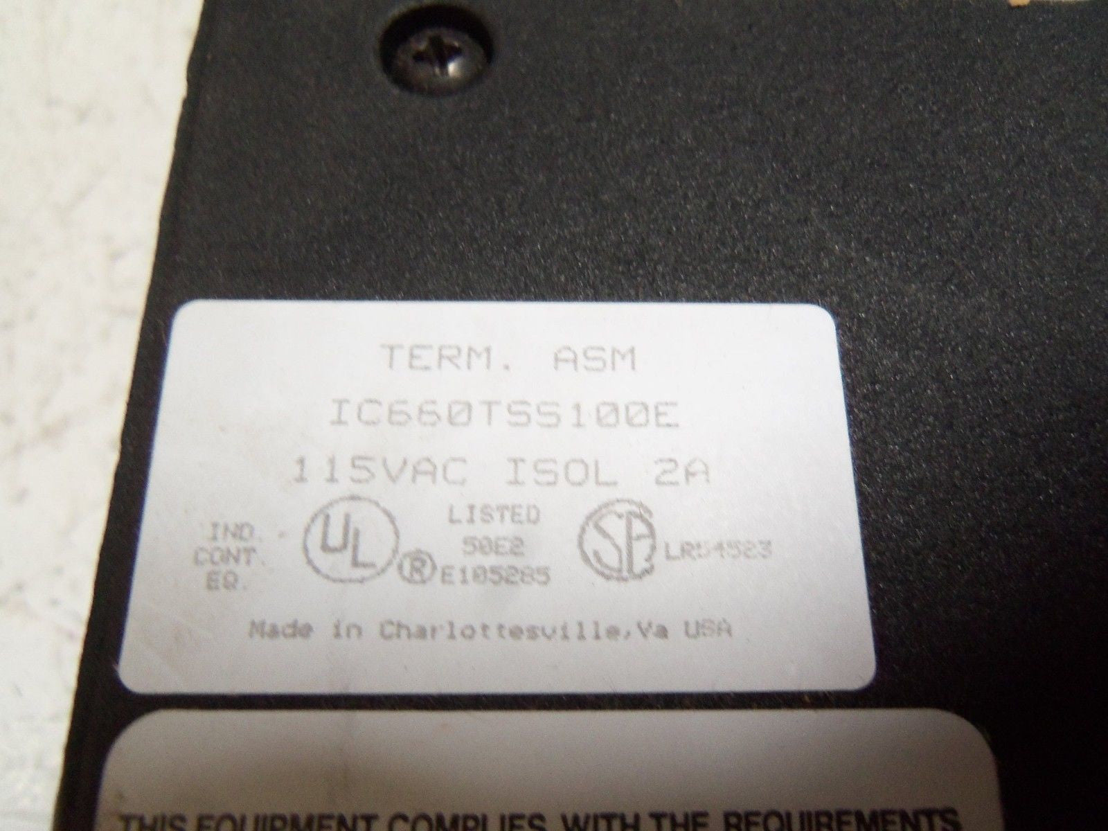 GENERAL ELECTRIC IC660BBS100H I/O BLOCK *NEW IN BOX*