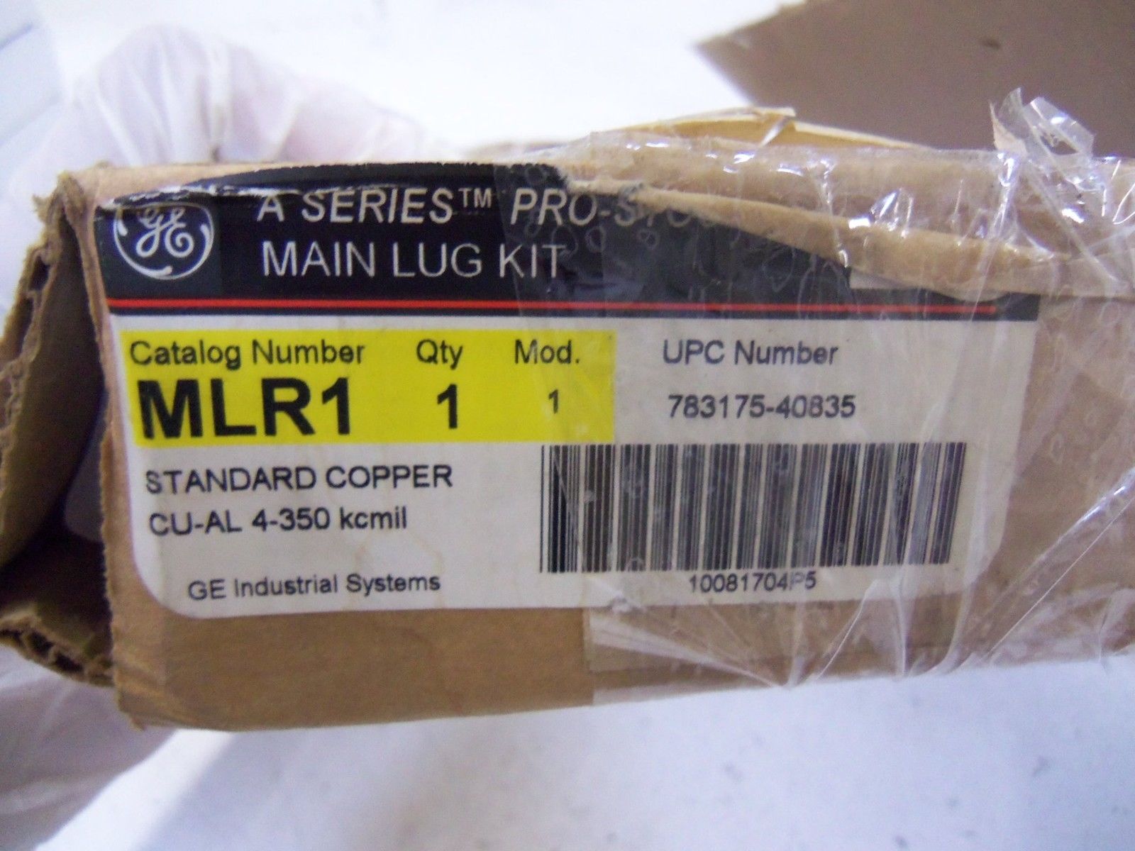 GENERAL ELECTRIC MLR1 MAIN LUG KIT *NEW IN BOX*