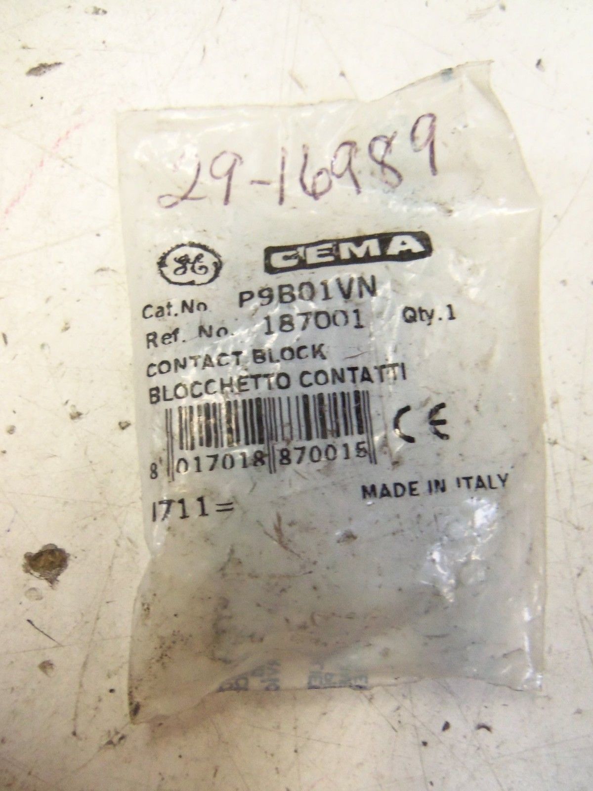 GENERAL ELECTRIC P9B01VN *NEW IN FACTORY BAG*