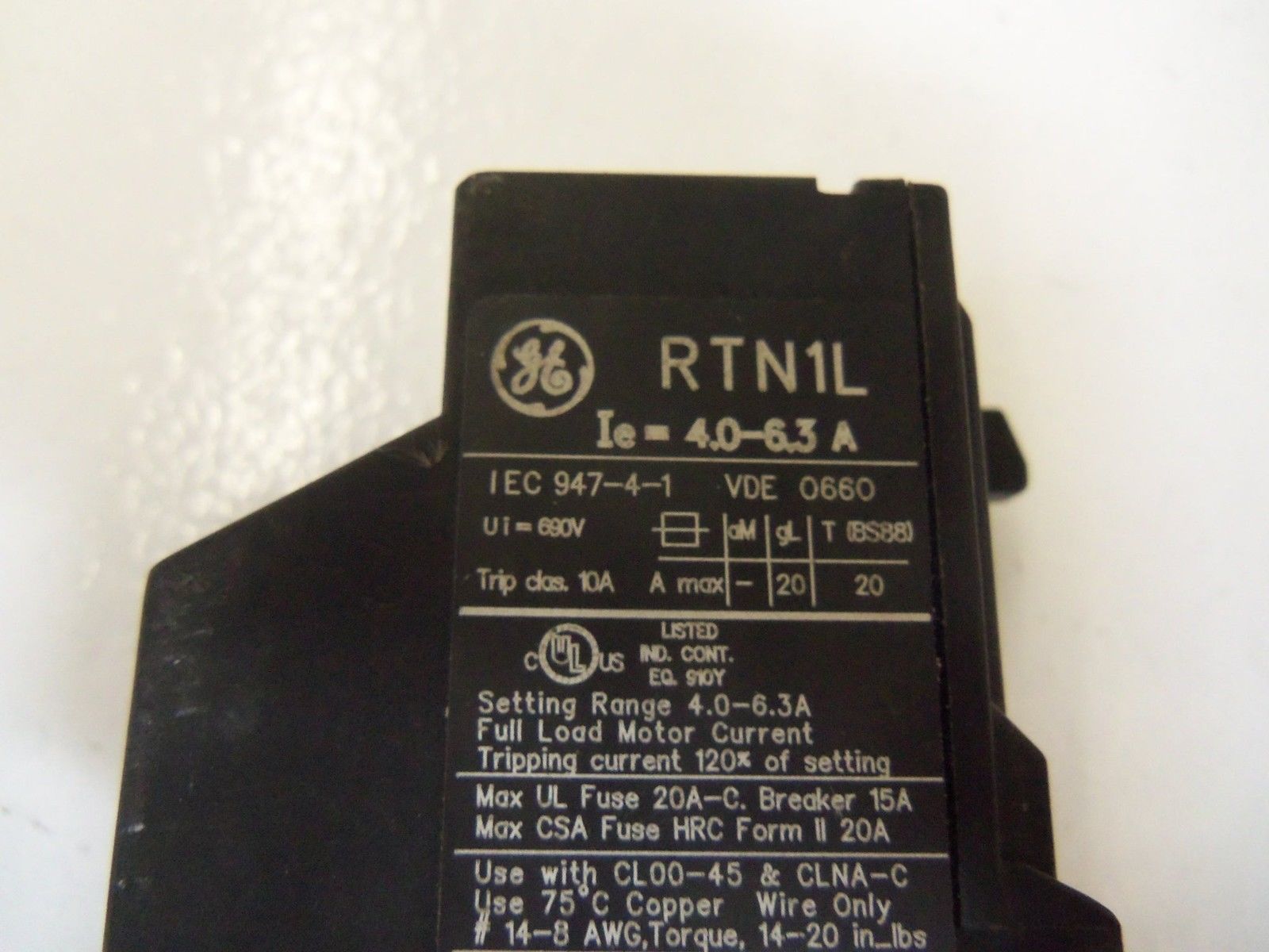 GENERAL ELECTRIC RTN1L *USED*