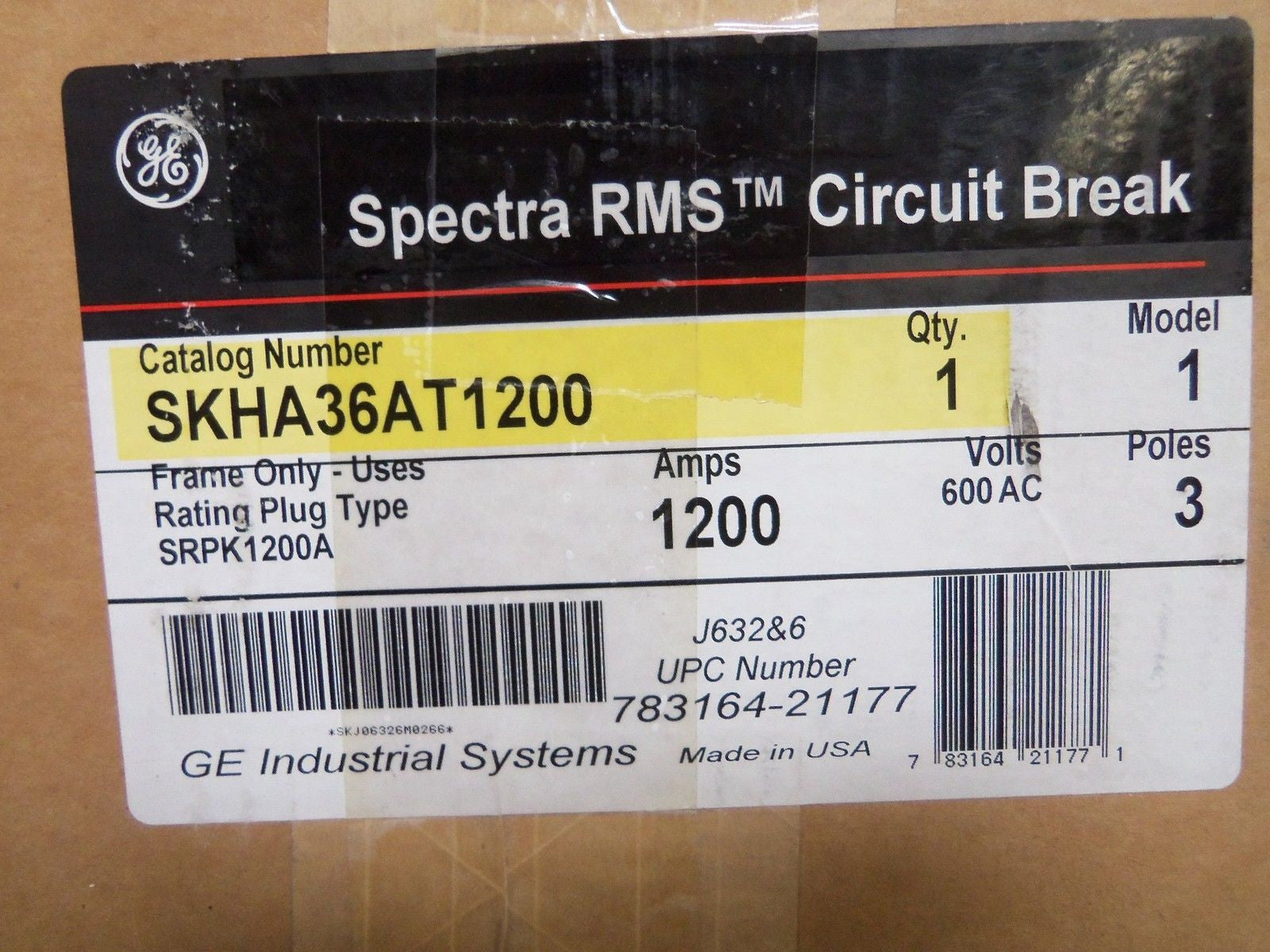 GENERAL ELECTRIC SKHA36AT1200 CIRCUIT BREAKER *NEW IN BOX*