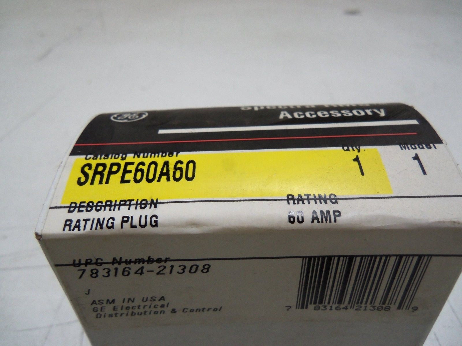 GENERAL ELECTRIC SRPE60A60 PLUG *FACTORY SEALED*