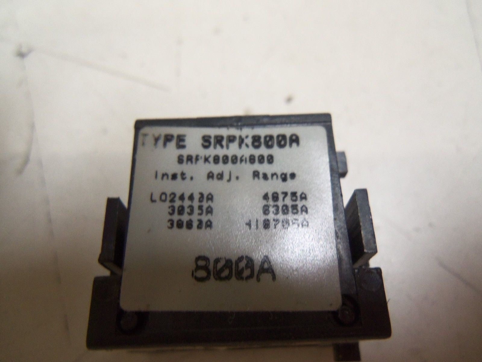 GENERAL ELECTRIC SRPK800A800 PLUG  *USED*