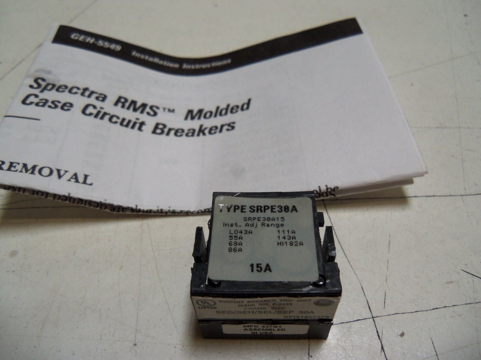 GENERAL ELECTRIC SRPE30A15 PLUG *NEW IN BOX*
