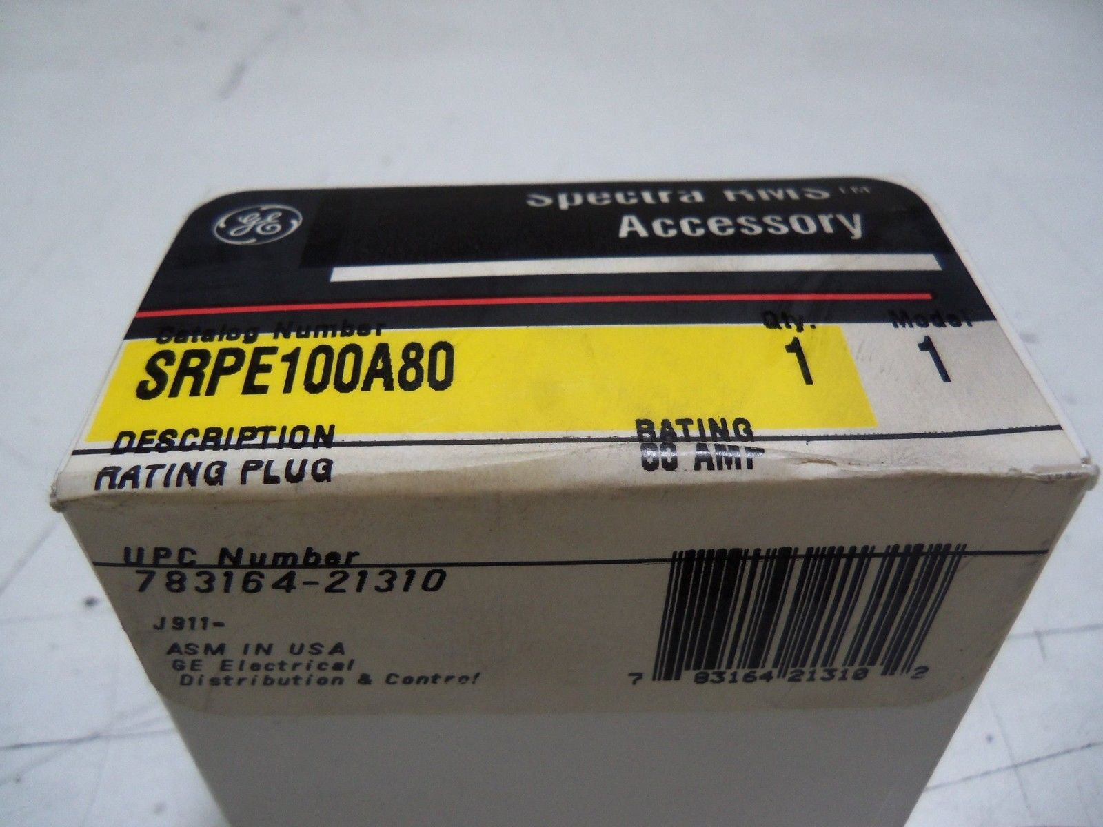 GENERAL ELECTRIC SRPE100A80 PLUG *FACTORY SEALED*