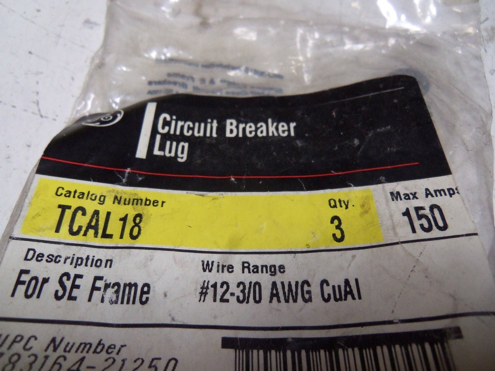 GENERAL ELECTRIC TCAL18 CIRCUIT BREAKER LUG *NEW IN FACTORY BAG*