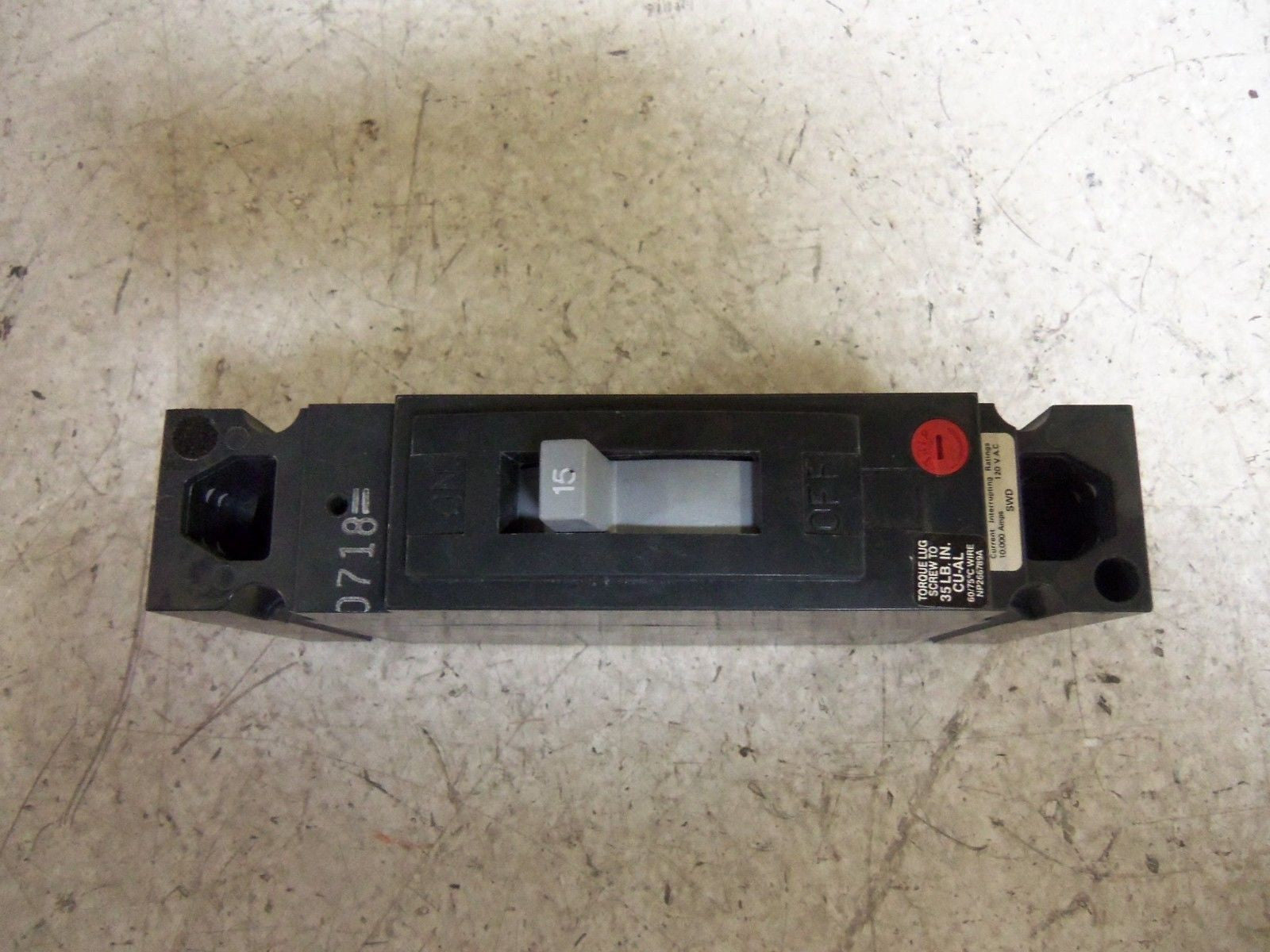 GENERAL ELECTRIC TEB111015 CIRCUIT BREAKER *USED*