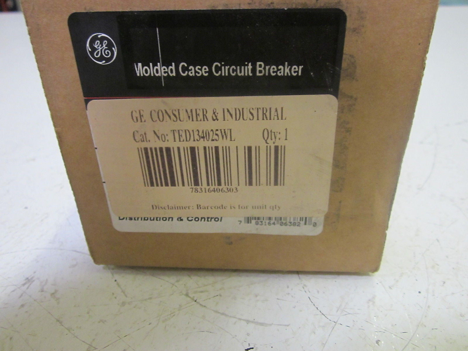 GENERAL ELECTRIC TED134025WL CIRCUIT BREAKER 15A 3P 480V *NEW IN BOX*
