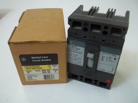 GENERAL ELECTRIC TED136070WL CIRCUIT BREAKER 70A *NEW IN BOX*