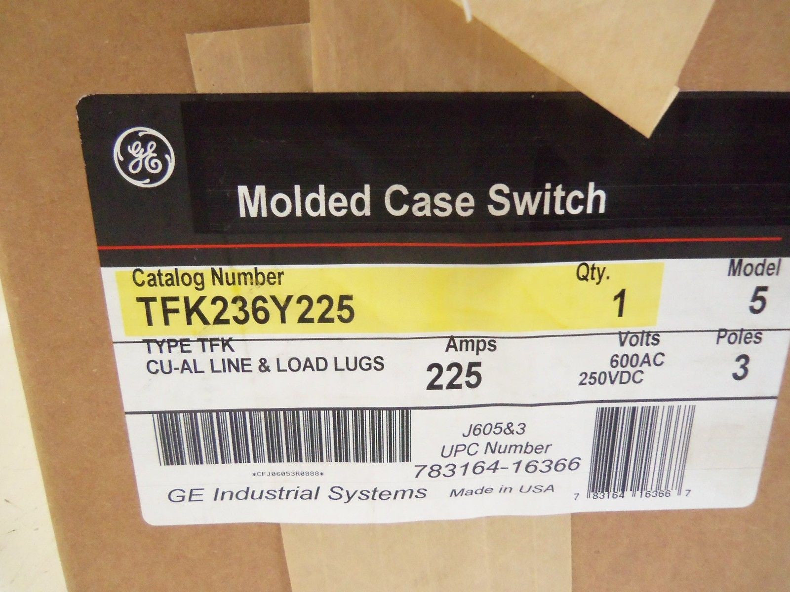 GENERAL ELECTRIC TFK236Y225 *NEW IN BOX*