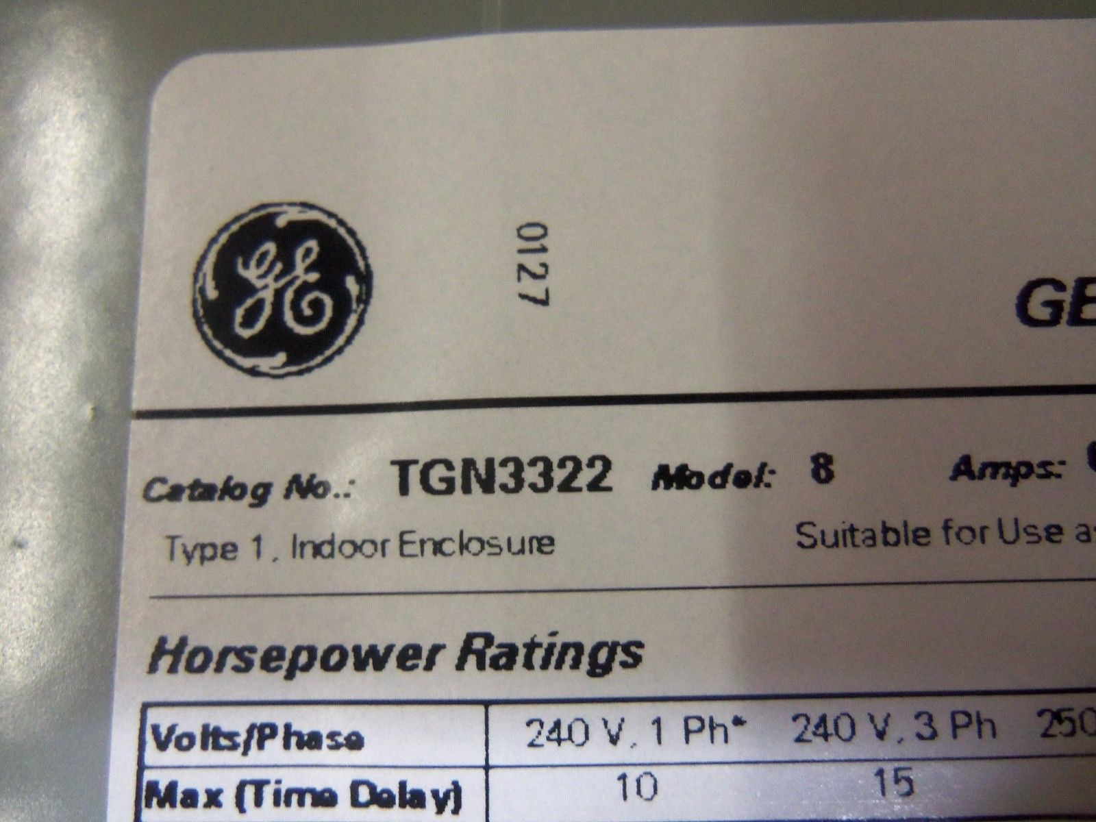 GENERAL ELECTRIC TGN3322 SAFETY SWITCH 60AMP *NEW IN BOX*