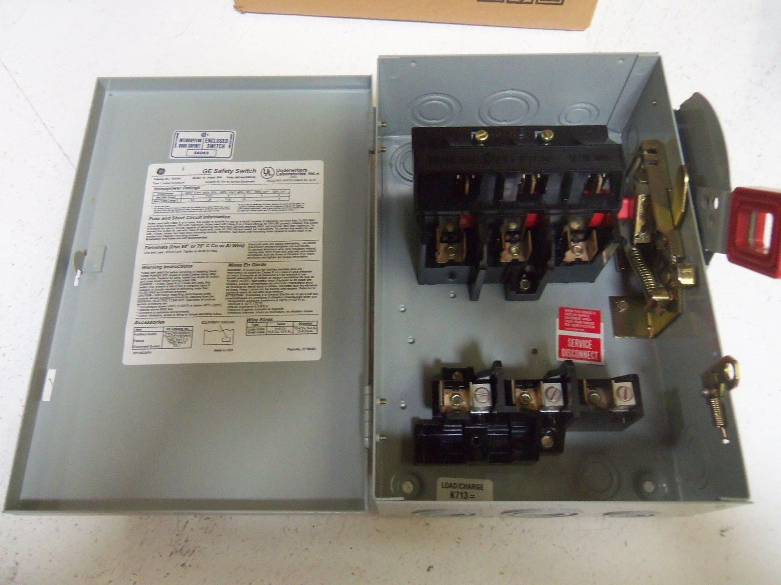 GENERAL ELECTRIC TH3361 SAFETY SWITCH *NEW IN BOX*